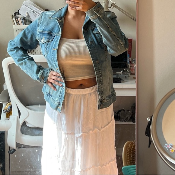 old navy distressed blue denim jacket🌟 - Picture 8 of 9